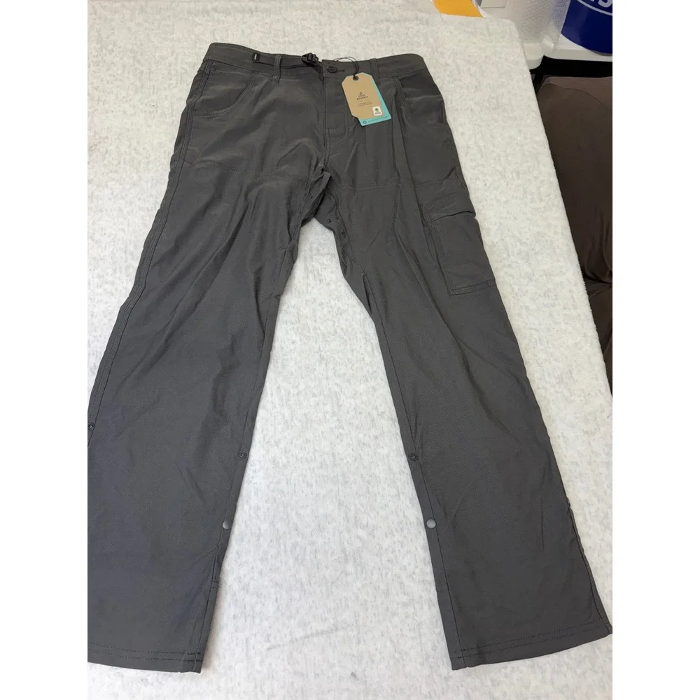 Prana Stretch Zion Pant II Dark Iron Grey‎ Relaxed Straight Leg Mens 31x30 NWT